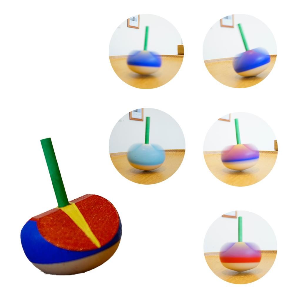 透明こま・小 | 回すと透明になって富士山が現れるコマ！ - 木の