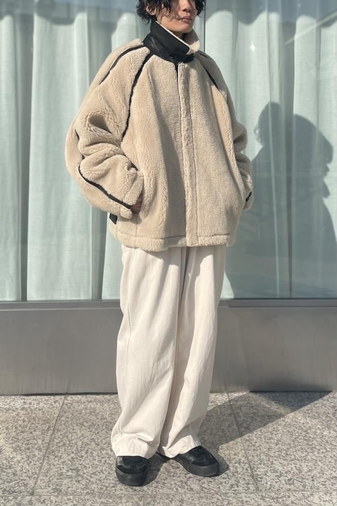 WOOL FUR FLIGHT JACKET(BEIGE) - H-L
