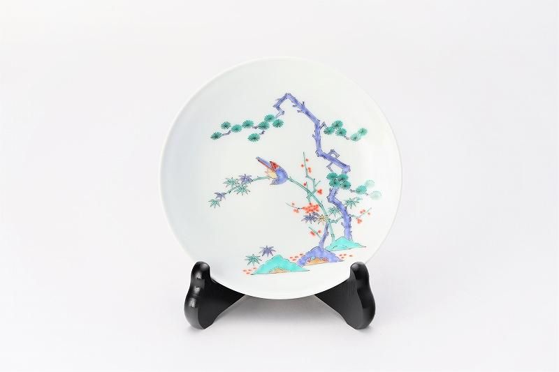 柿右衛門窯 額皿(4.5寸) 松竹梅鳥文