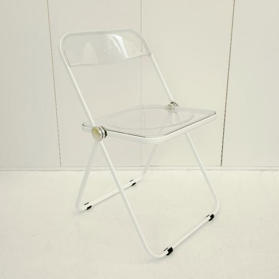 Plia Chair (Clear / White) - NICK WHITE