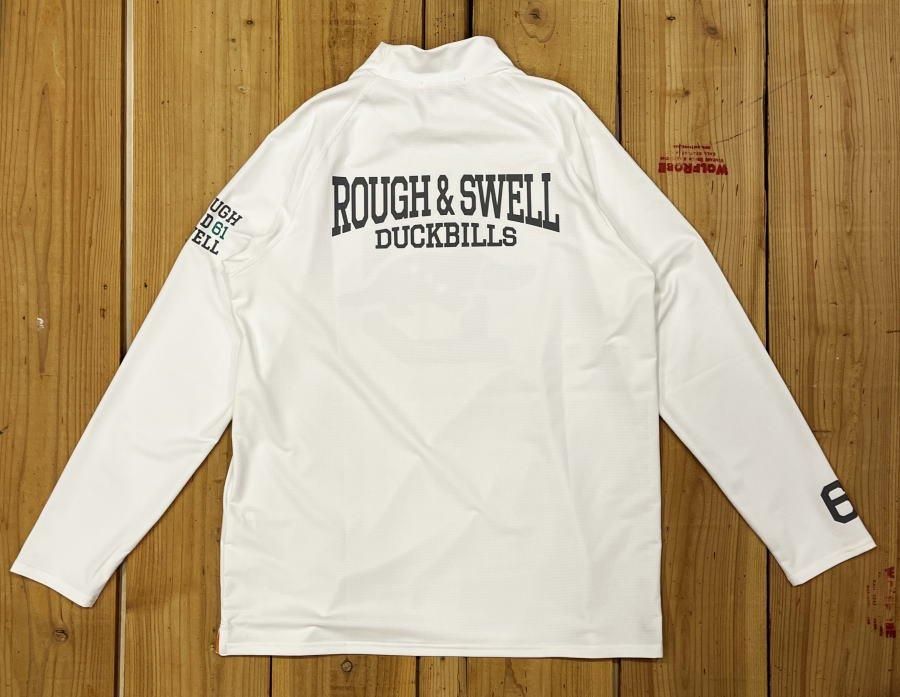 セール ラフアンドスウェル rough&swell モックネックシャツ 白 長袖