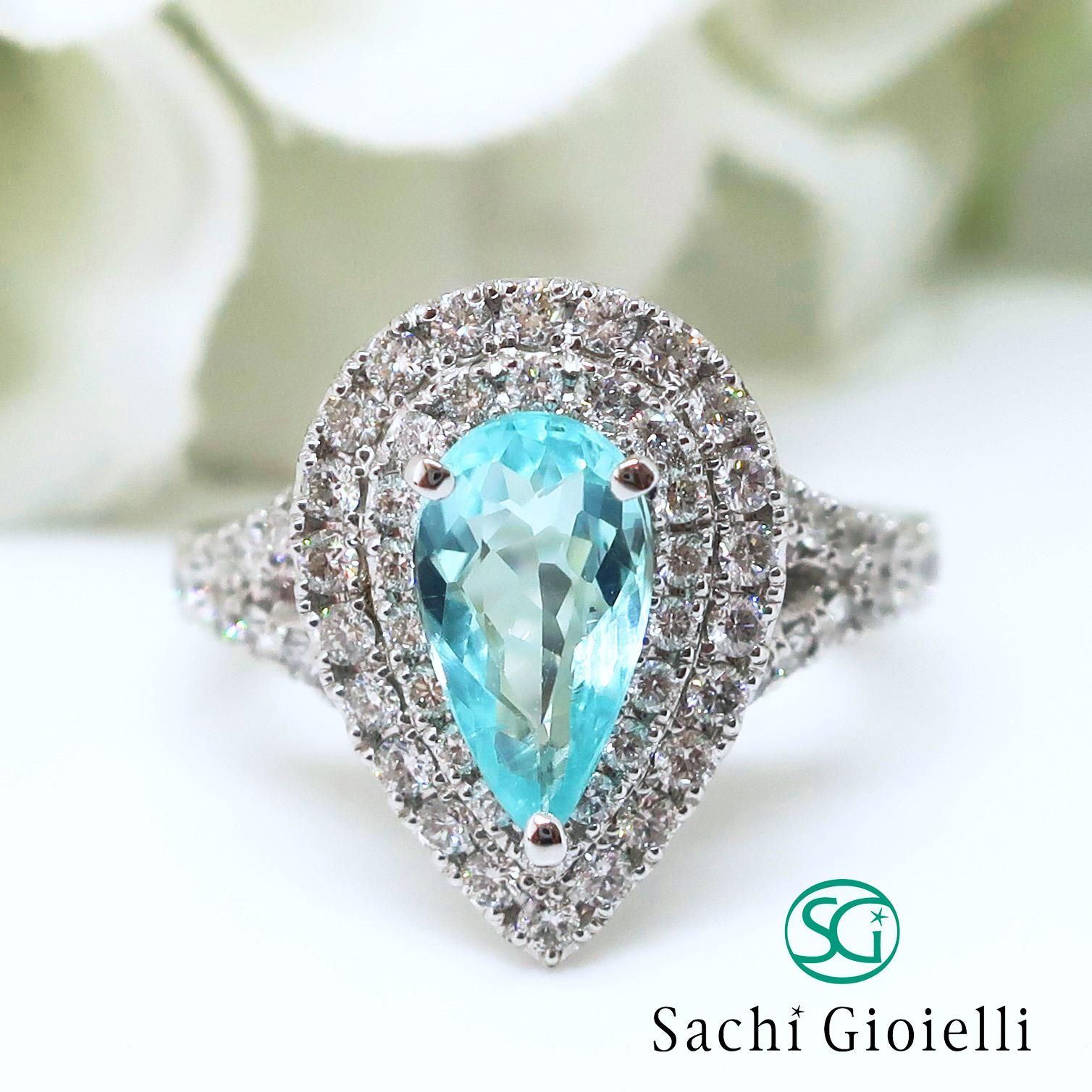 0.915ctパライバトルマリンリング PT950 - ジュエリーサロン サチ