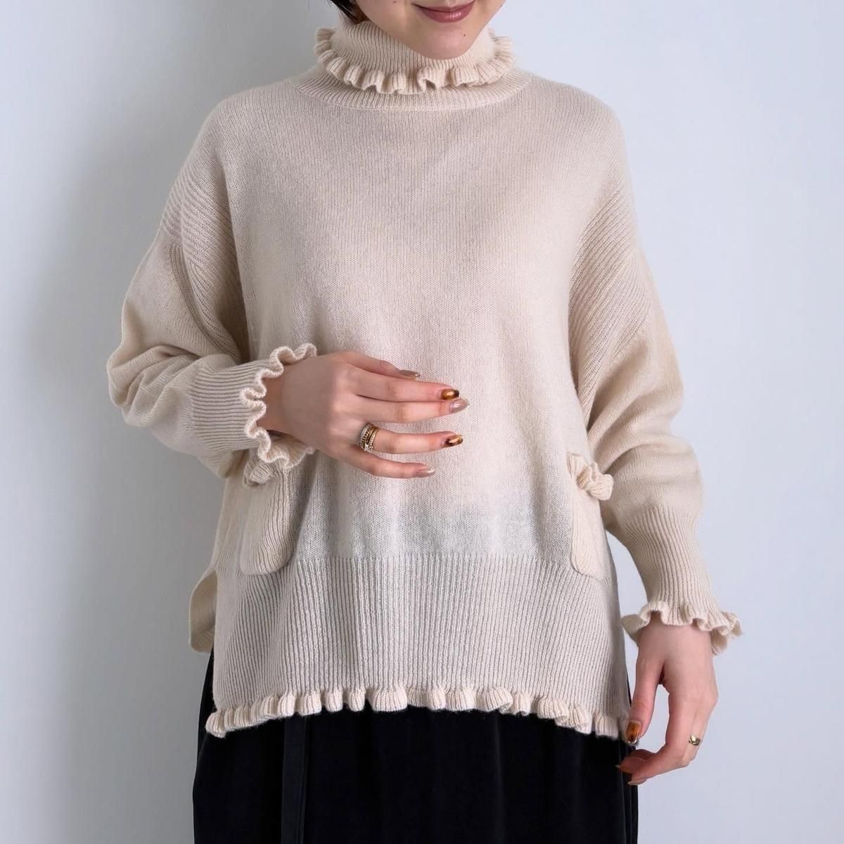TOWAVASE Volant turtleneck (1PLY)/30-0029A*KN#IT - ARTHUR FASHION