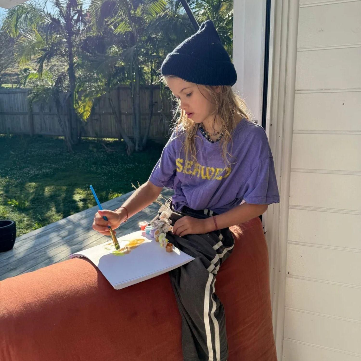 ZIGGY ZAZA twin stripe terry pant - rock - BOLO