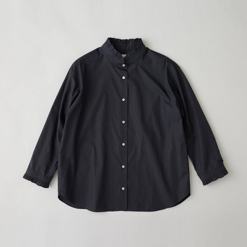 フリルカラーブラウス | 100/1ブロード - STAMPS ONLINE STORE