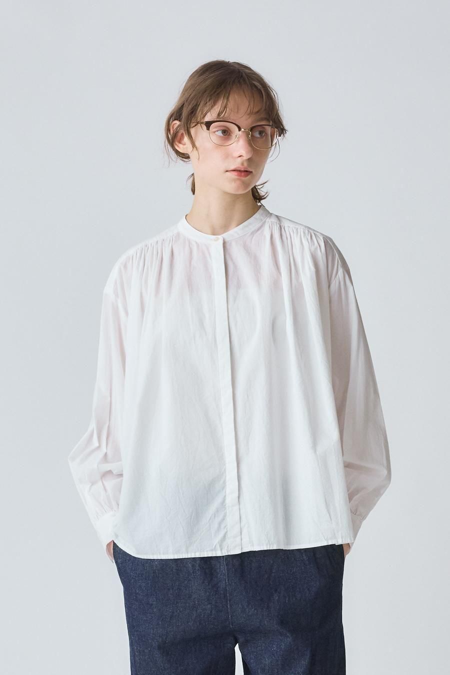 gathered wide shirt - MidiUmi（ミディウミ）｜OFFICIAL ONLINE SHOP