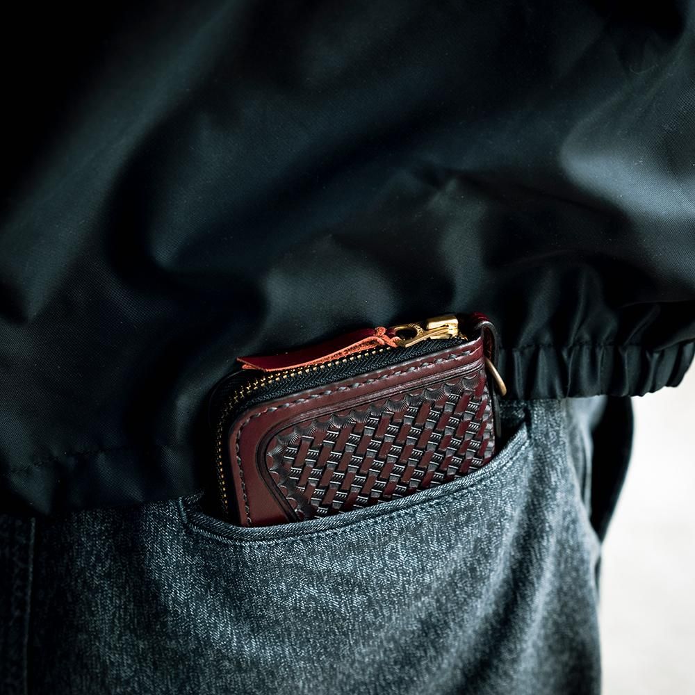 GF-LZIP1 ROUND ZIP BASKET LONG WALLET (PLATE TYPE) - Guilty