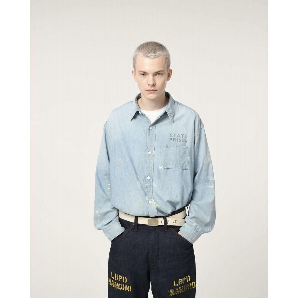 LAST 1】BOWWOW「STATE PRISON CHAMBRAY SHIRTS - シャンブレーシャツ