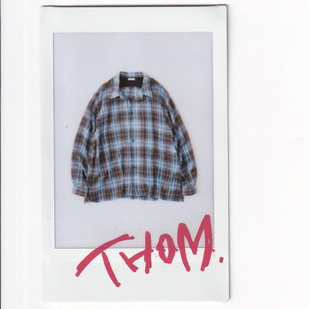 NICENESS 25AW THOM Multicolor Ombre Open Collar Shirt