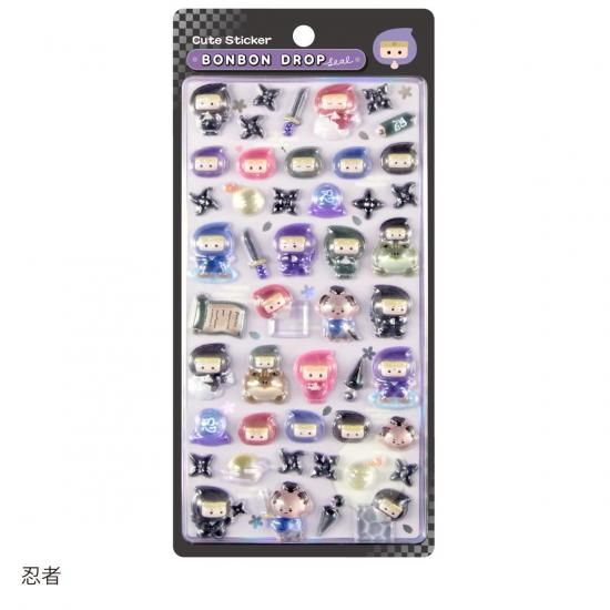 ネコポス対応】和柄・ボンボンドロップシール 忍者 - クーリア