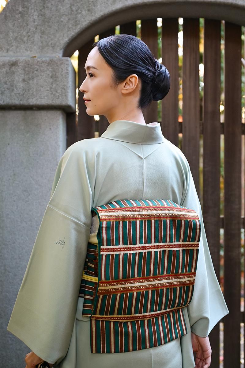 銀座【帯5901】龍村晋製 袋帯 銘「吉野間道錦」 - 銀座きもの青木