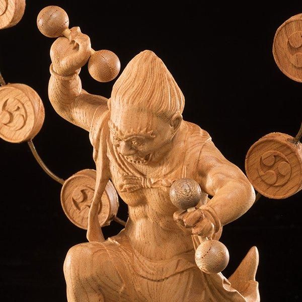 欅一杢彫り「風神雷神像（ふうじんらいじんぞう）」一対 - 三宝堂