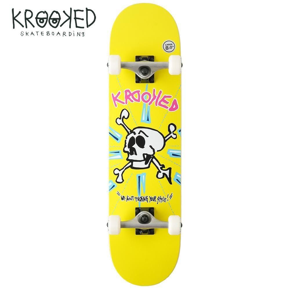 KROOKED ( クルキッド ) コンプリートデッキ STYLE YELLOW 【 8.0