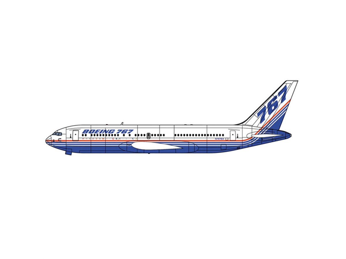ハセガワ、「ボーイング 767-200」デモンストレイター機を1/200