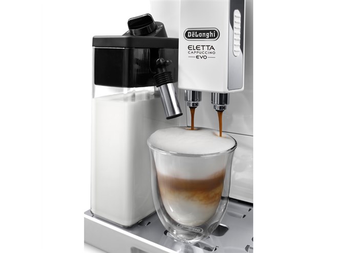 デロンギ 、ホワイトを基調とした自動コーヒーマシン「エレッタ