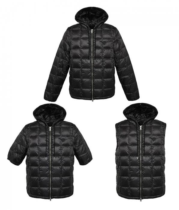 MENS HOODIE INNER DOWN SET メンズフードインナーダウンセット BLACK