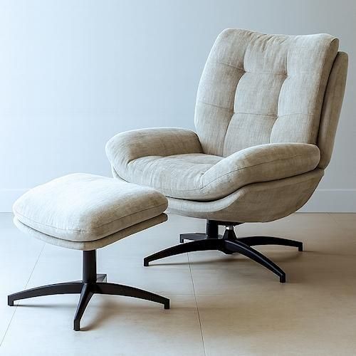 デザイナーズスタイル/パーソナルロッキングラウンジチェア+オットマン