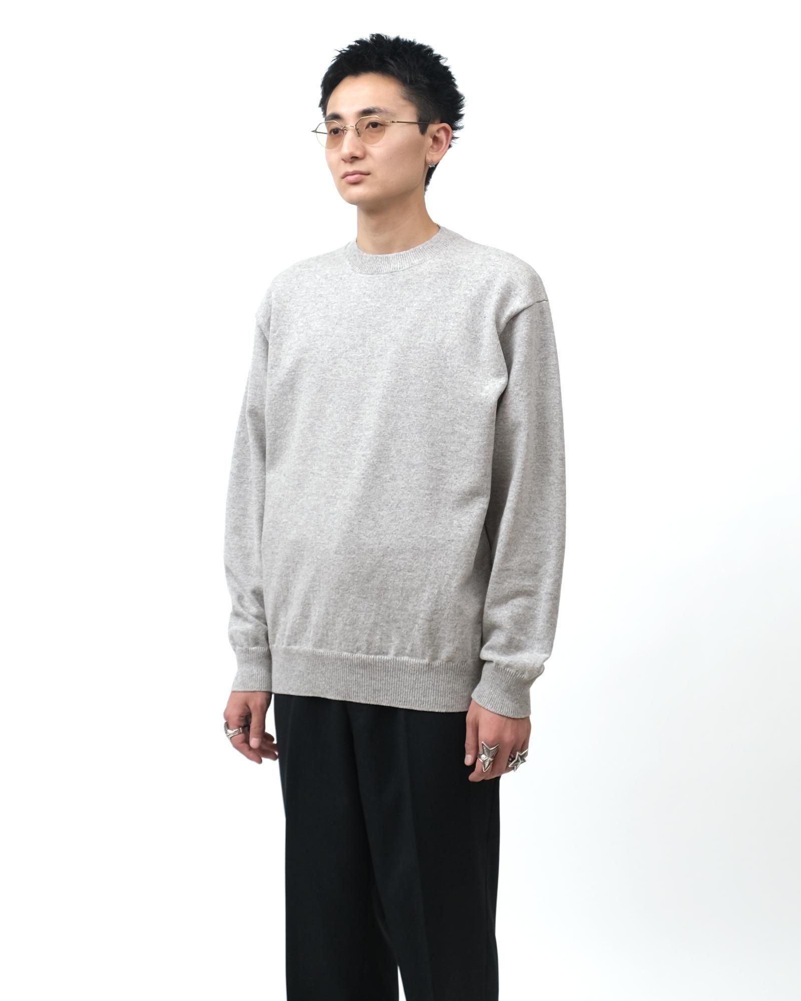 Yonetomi NEW BASIC RIGID CASHMERE SWEATER P/O #GRAY [95-254-029