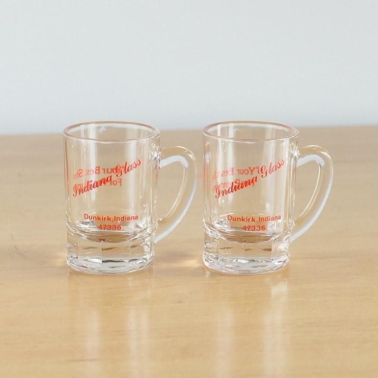 ☆4】インディアナグラス ショットグラス 2個セット - ヴィンテージ