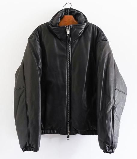 YOKE SHEEP LEATHER PUFFER BLOUSON [BLACK] - Fresh Service