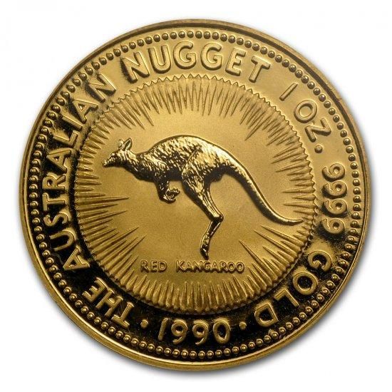 バ*ー様 1991オーストラリア金貨1/10オンス 2枚セット カンガルー エリ