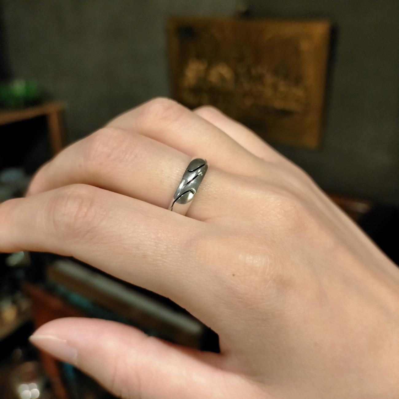 MEXICOメキシコ製ヴィンテージスターリングシルバー製リング指輪【14号