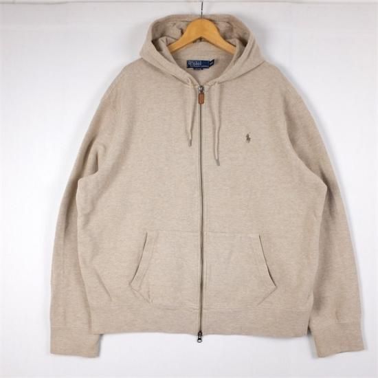 ポロラルフローレン コットンニットジップアップパーカー メンズUS-XXL