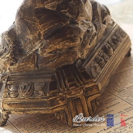 送料無料】フランス ルルドの泉 アンティーク オルゴール【聖母マリア