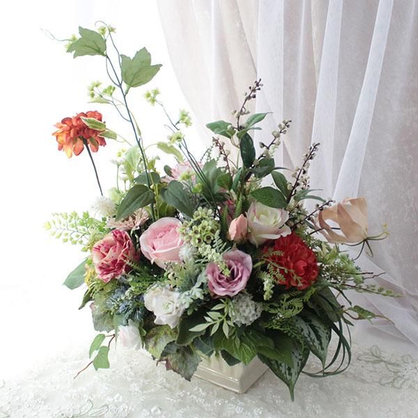 エレガントローズのアレンジメント◇L:アーティフィシャルフラワー