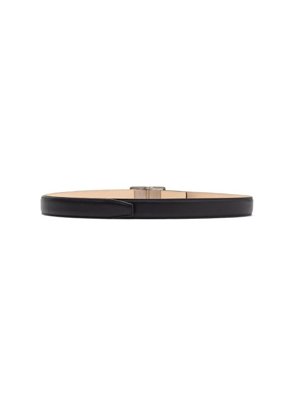 Holeless Leather Classic Narrow Belt-ホールレスレザークラシック