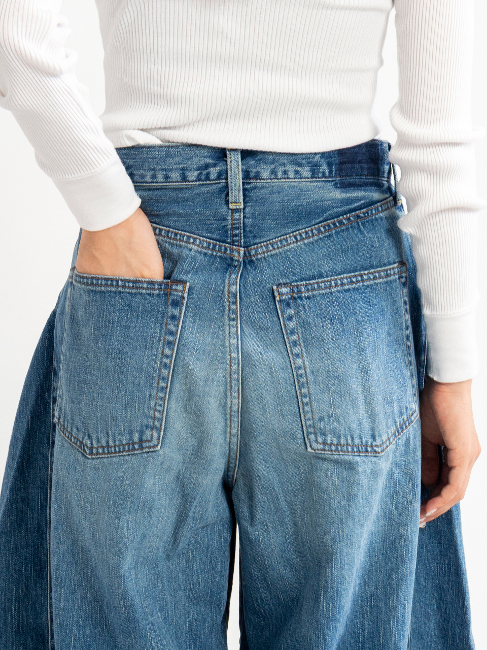 DENIM SUPER WIDE LEG JEANS デニムスーパーワイドレッグジーンズ-HYKE
