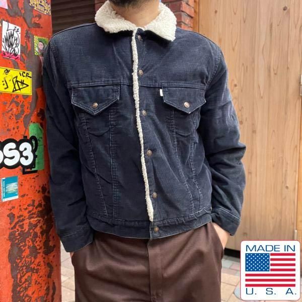 希少サイズ44 70s USA製 リーバイス 70605 コーデュロイ 内ボア