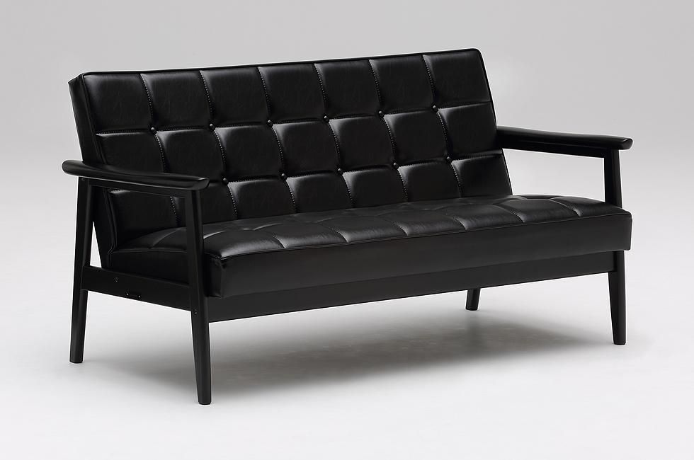 カリモク60 Kチェア2シーターブラックブラック | Plain Table