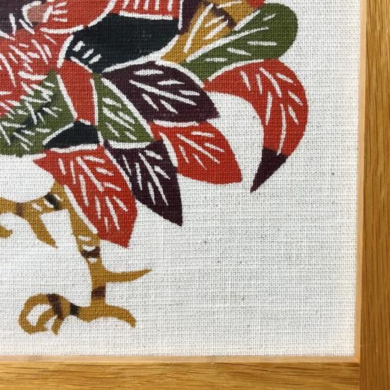 Vintage Japanese Folk Art: 型染絵「鶏」/ 柚木沙弥郎