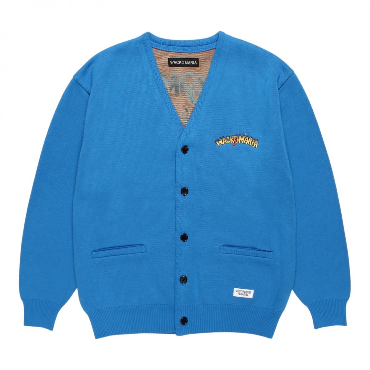 26SS-WMK-KN08 TIM LEHI / JACQUARD CARDIGAN / WACKO MARIA