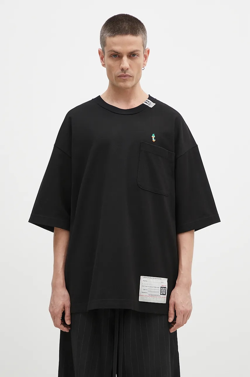 Maison MIHARA YASUHIRO cotton t-shirt Duck Embroidery men's black