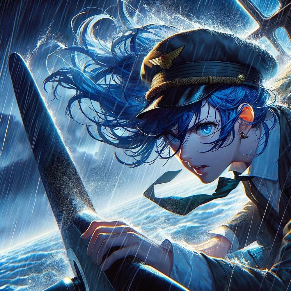 アニメスタイルのキャラクターイラストから、シンボリックなロゴや