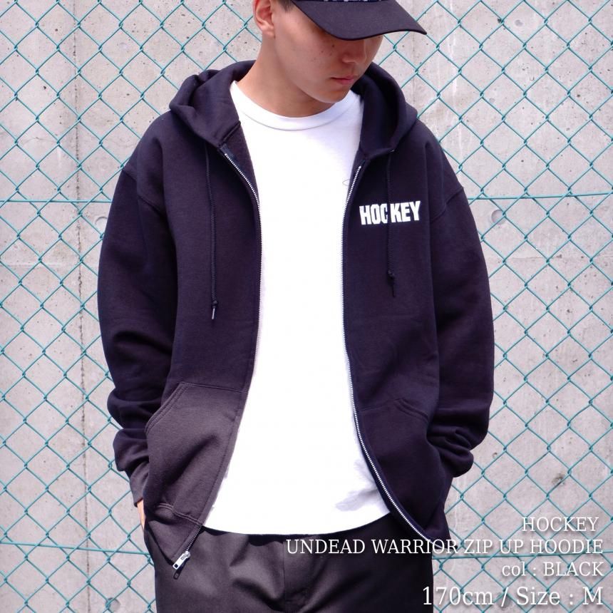 HOCKEY UNDEAD WARRIOR ZIP UP HOODIE / BLACK (ホッキー パーカー