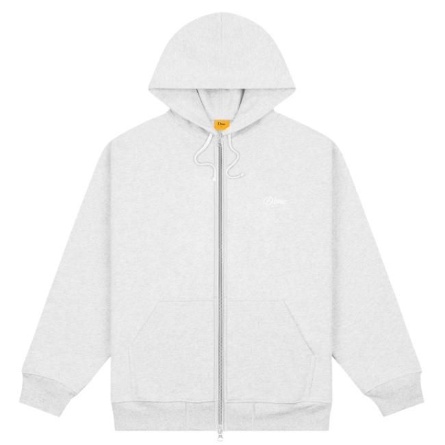 Dime Cursive Small Logo Zip Hoodie / Ash (ダイム ジップパーカー
