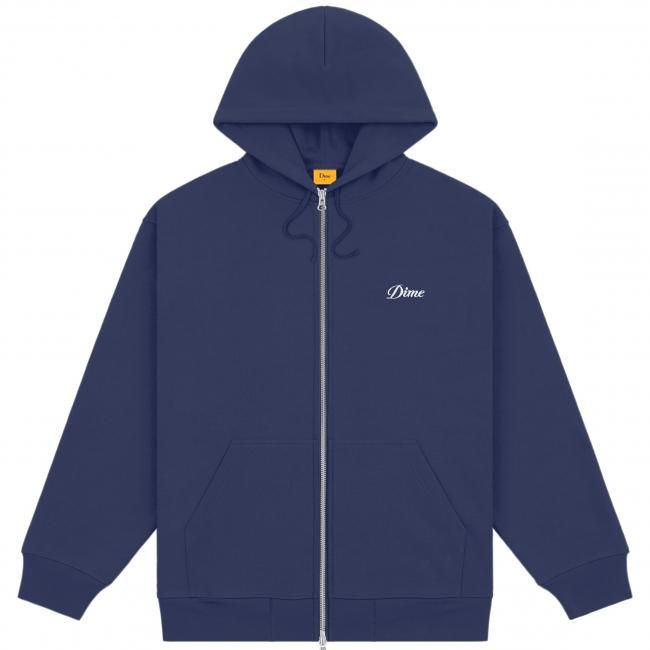Dime Cursive Zip Hoodie / Night Blue (ダイム ジップパーカー