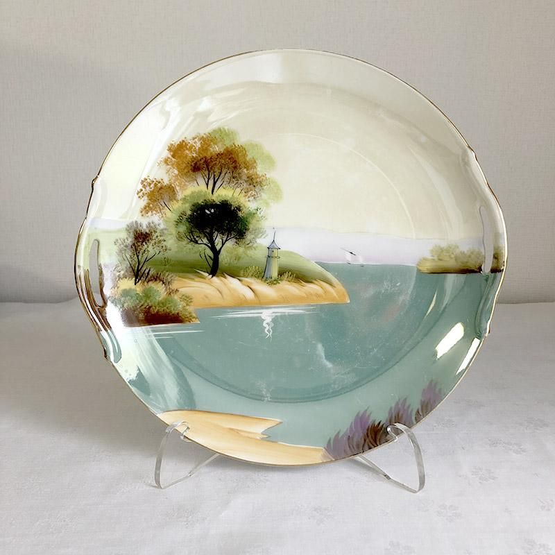 オールドノリタケ ラスター彩プレート 湖畔風景 - soracoya（空小屋）