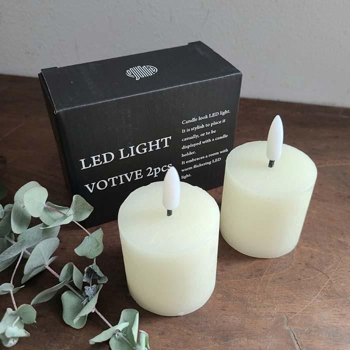 LEDキャンドルライト・2個セット・電池つき | 旅するレトロ雑貨店