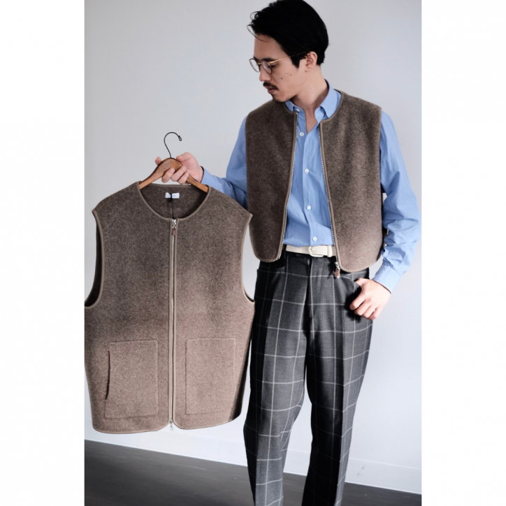 walenode Innocent YAK Zip-up Vest(Long)