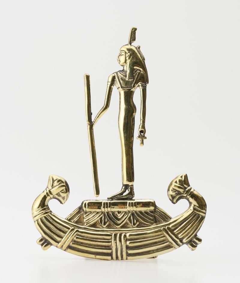 マアト神】太陽の船に乗る古代エジプト神 – エジプト産真鍮ハンド