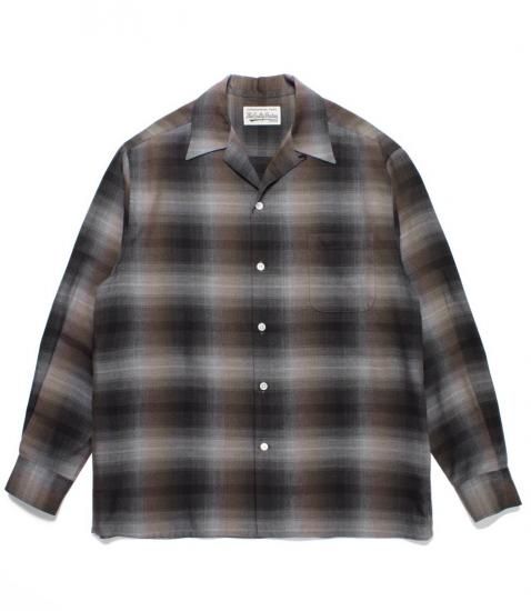 WACKO MARIA CHECK OPEN COLLAR SHIRT
