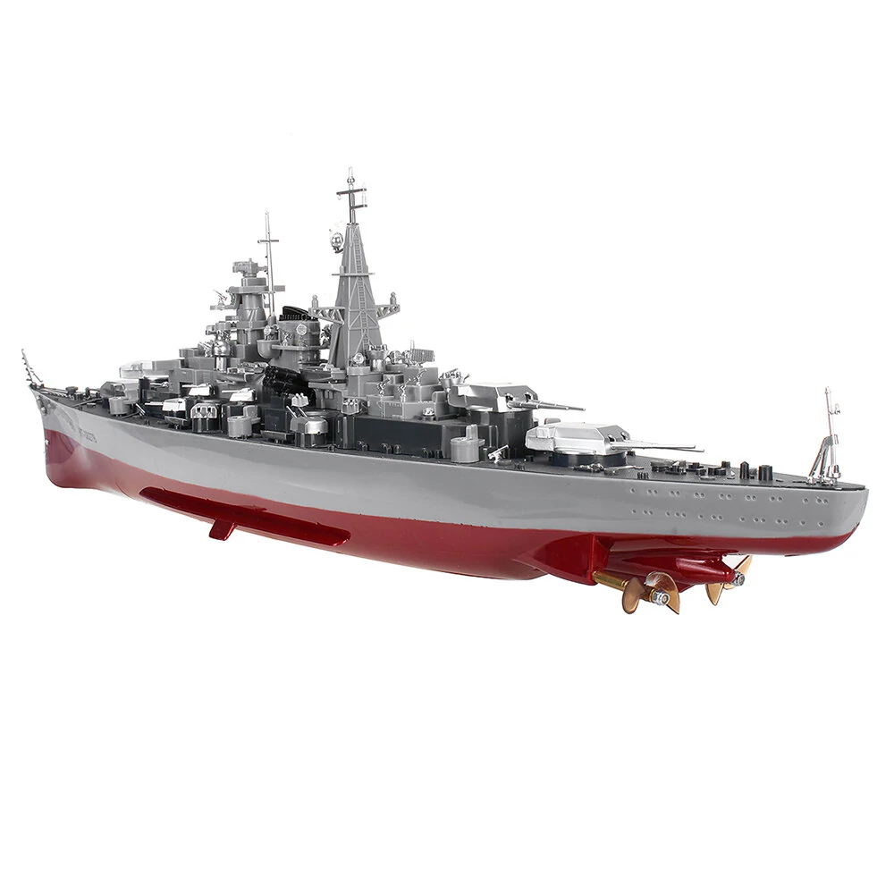 HT 1/360 3827B 71cm 戦艦 回転砲塔船 2.4G 4CH 無線RCボート 車両
