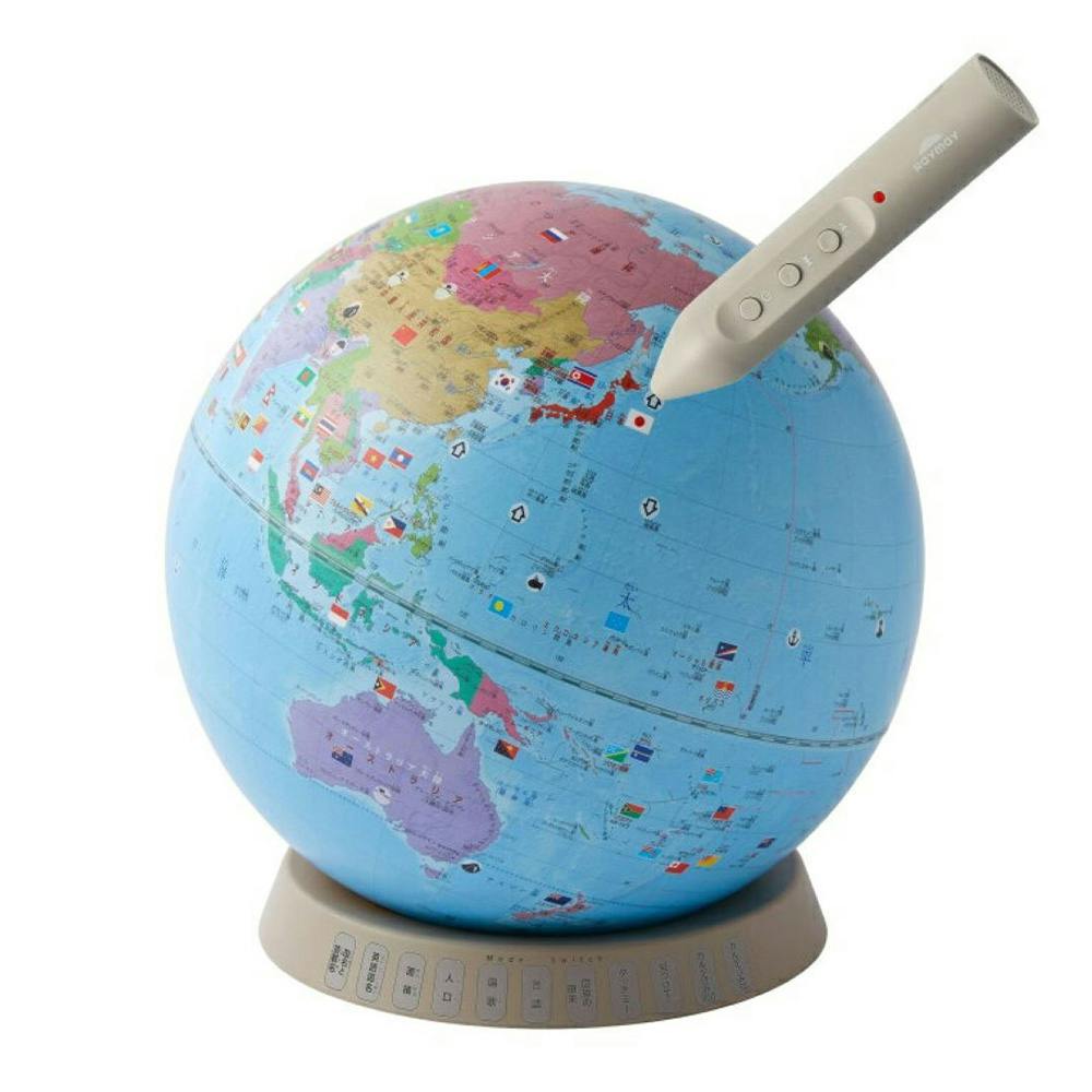 しゃべる国旗付き地球儀＆カルタ タッチミー 球径20cm OYV1138
