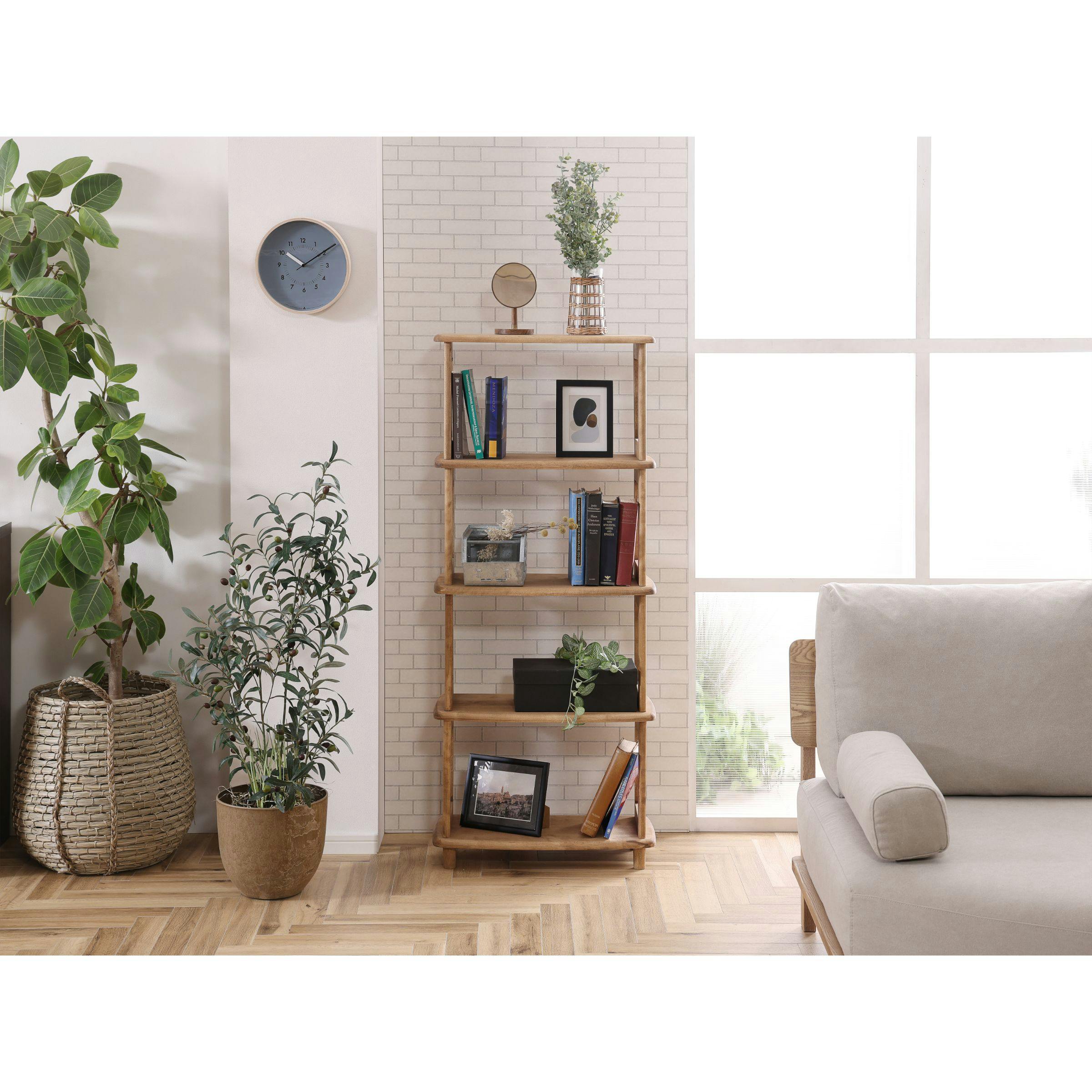 nora. シェルフ ロサ ナチュラル おしゃれ 収納 棚 幅60 ラック