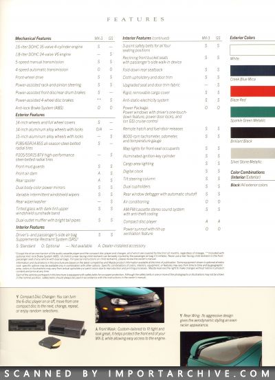 1994 Mazda MX-3 Brochure - ImportArchive