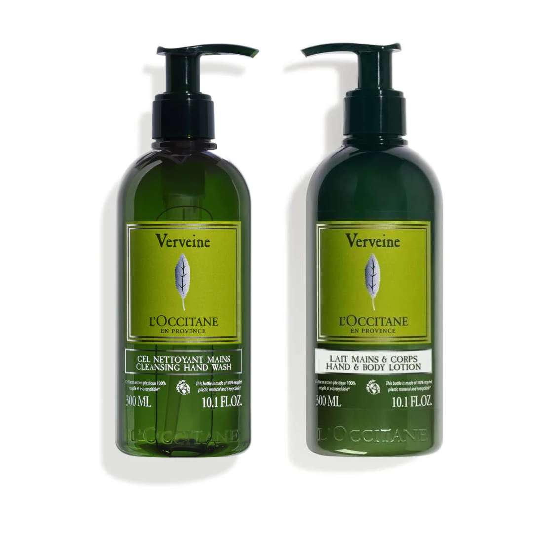 L'Occitane Verbena Hand and Body Lotion and Hand Wash 300 ml Set